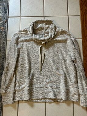 Cozy Cowl-Neck Sweater in Light Beige